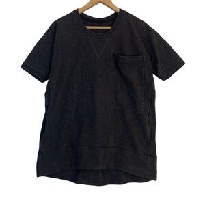 Lululemon Mudra Sweatshirt in heathered black size 6 Oversized Boxy Short Sleeve